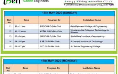 IGEN ENSAVCON 713– Conference on Energy Conservation action towards SDG Goals 7&13.