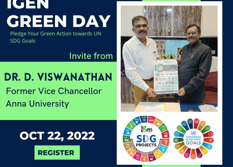 Register and #act4green  – Celebrate  IGEN GREEN DAY 2022