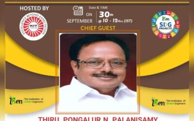 THIRU. PONGALUR N. PALANISAMY , Founder and Chairman,  KIT-Kalaignarkarunanidhi Institute of Technology, Coimbatore  will appreciate G01 Region Change Makers  of #igenenergy99challenge V1.0   #sdg7  #sdg13  project and present the Award.