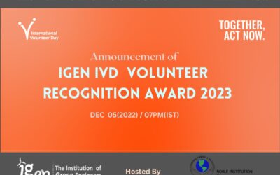 Announcement of IGEN IVD Volunteer Recognition Award 2023