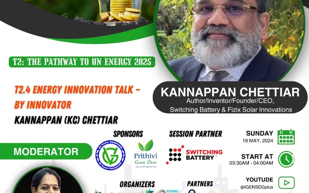 Innovator Kannappan (KC) Chettiar @ IGEN ENERGATHON 2024