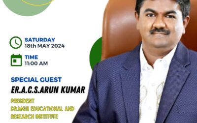 Happy to Welcome our Special Guest Er.A.C.S.Arun Kumar For Release of IGEN Energathon 2024 Program Sechclude Book