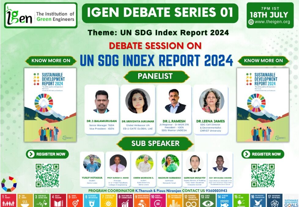 Invitation to participate Debate Session on UN SDG Index Report 2024