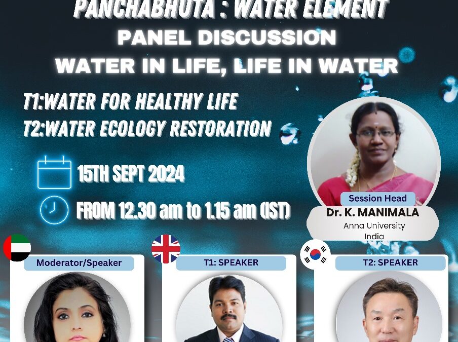 Welcome Speakers of WATER Element – IGEN ENVIRONTHON 2024