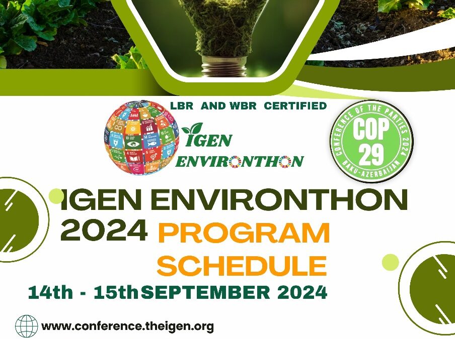 Program schedule book of IGEN ENVIRONTHON 2024