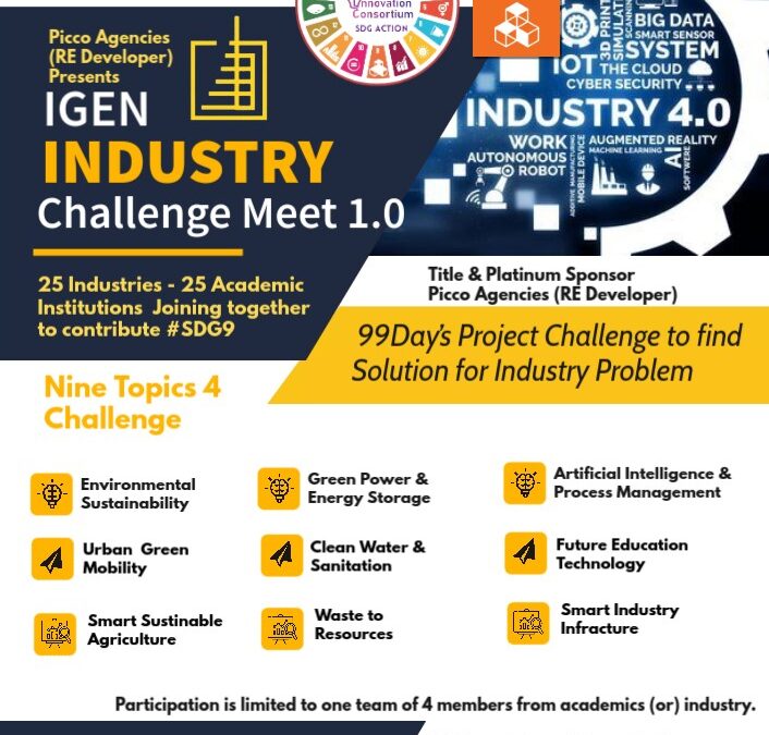 Invite Academic Professional / Industry Professionals/ Students to participate IGEN INDUSTRY CHALLENGE 1.0