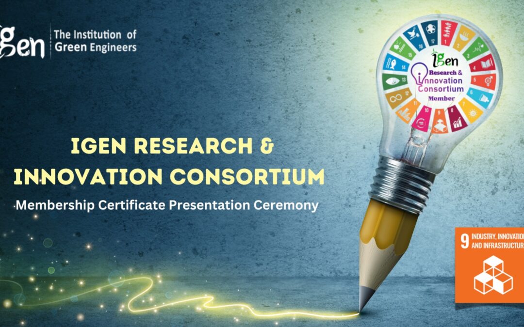 Membership Certificate is presented to members of the IGEN Research & Innovation Consortium