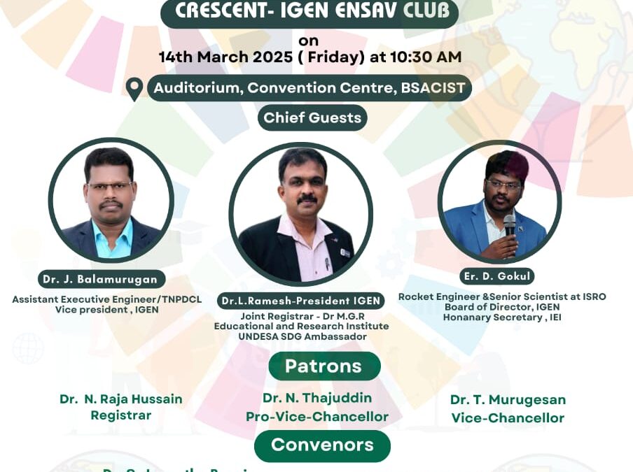 🌿 Inauguration of CRESCENT IGEN ENSAVCLUB 🌿