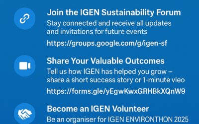 Dear IGEN Event Participants,Green Greetings from The Institution of Green Engineers!