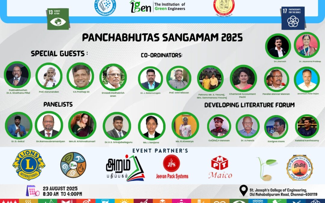 Welcome all Special Guest and Panellist to Panchabhutas Sangamam 2025