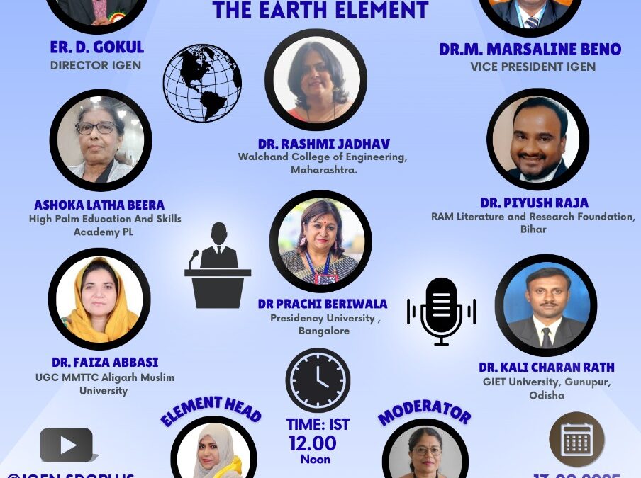 Welcome Earth Element National Panel Speakers at #igenEnvironthon 🎊